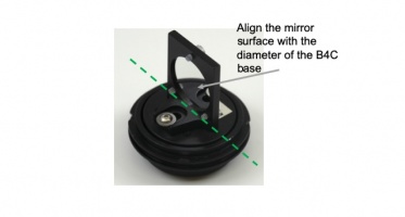 caption="align reflective surface to the diameter of the B4C platform"