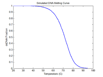 Simulated DNA Melting Curve